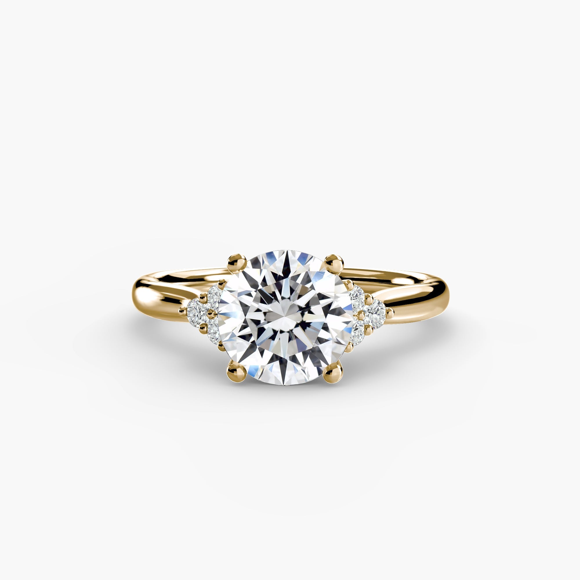 Solitaire with Cluster Shoulders The Perfect Carat