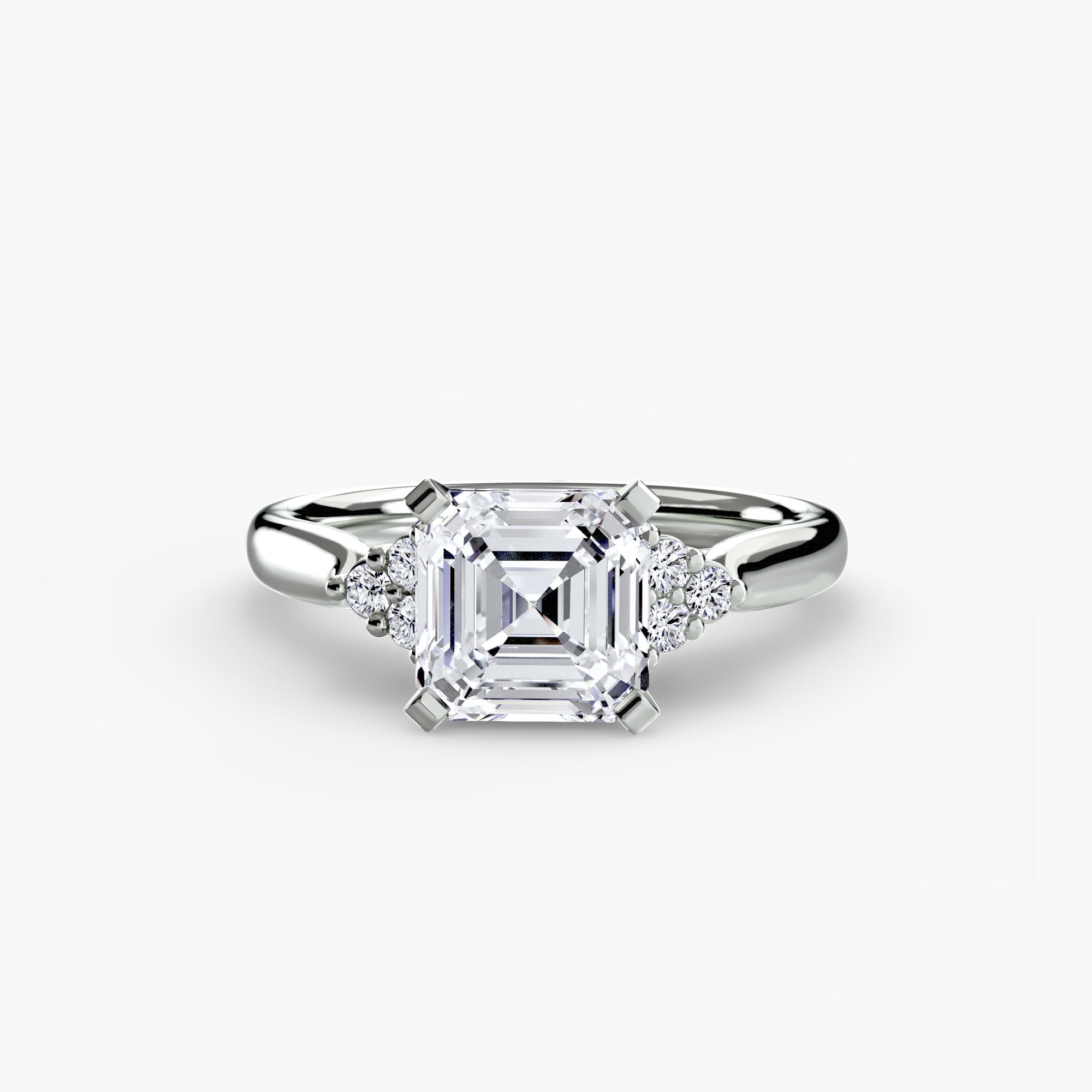 Solitaire with Cluster Shoulders 2 The Perfect Carat