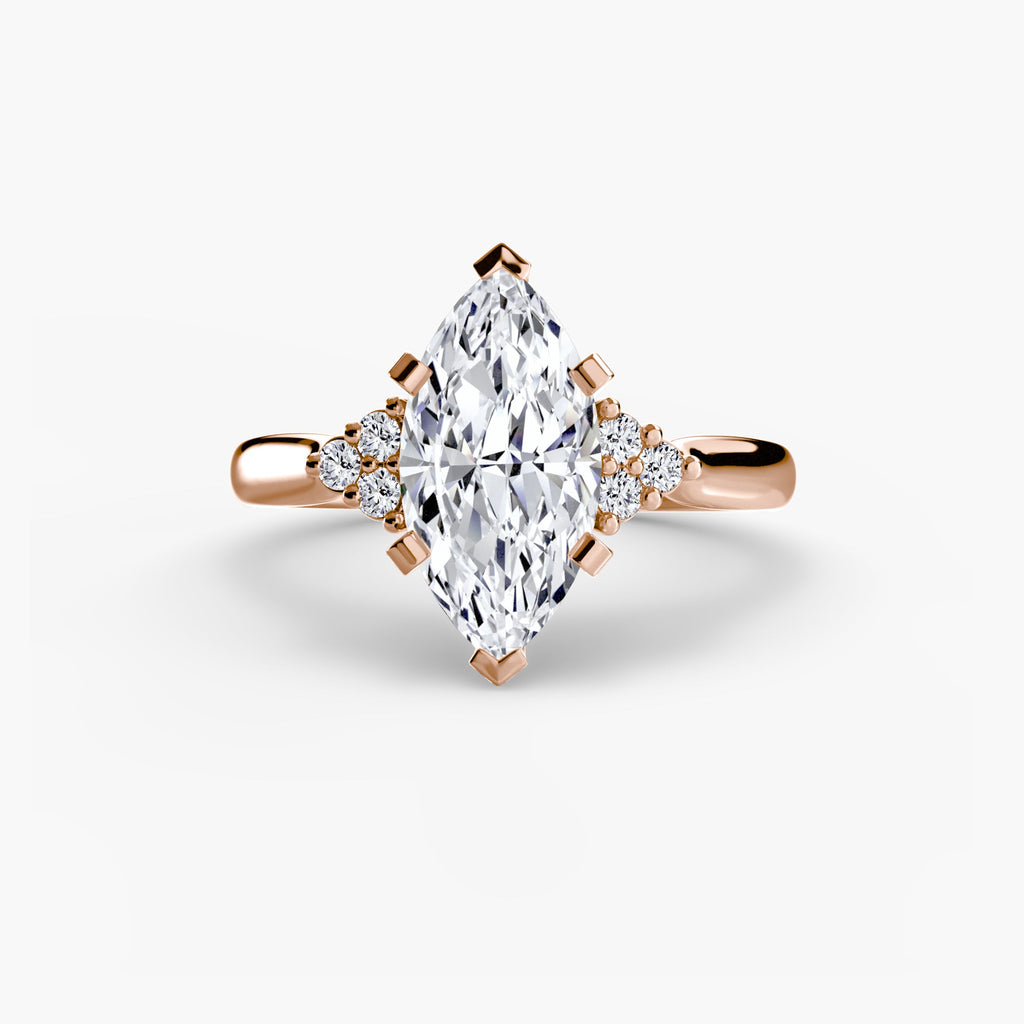 Solitaire with Cluster Shoulders 2 The Perfect Carat