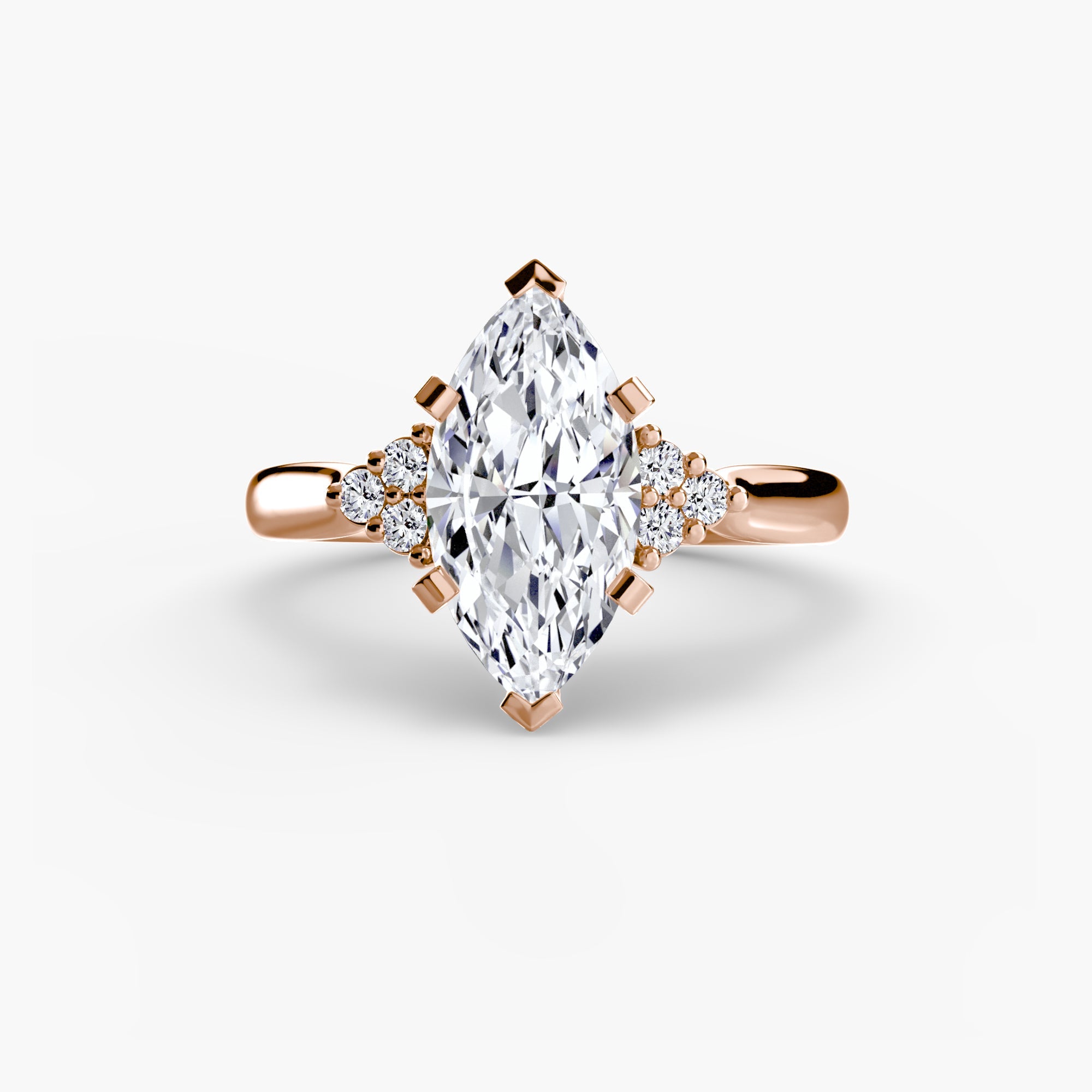 Solitaire with Cluster Shoulders 2 The Perfect Carat