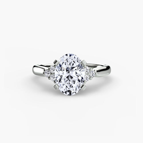 Solitaire with Cluster Shoulders 2 The Perfect Carat