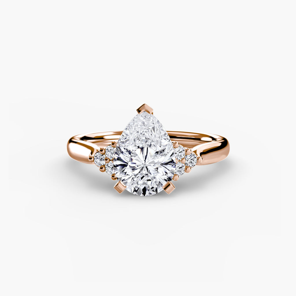 Solitaire with Cluster Shoulders 2 The Perfect Carat