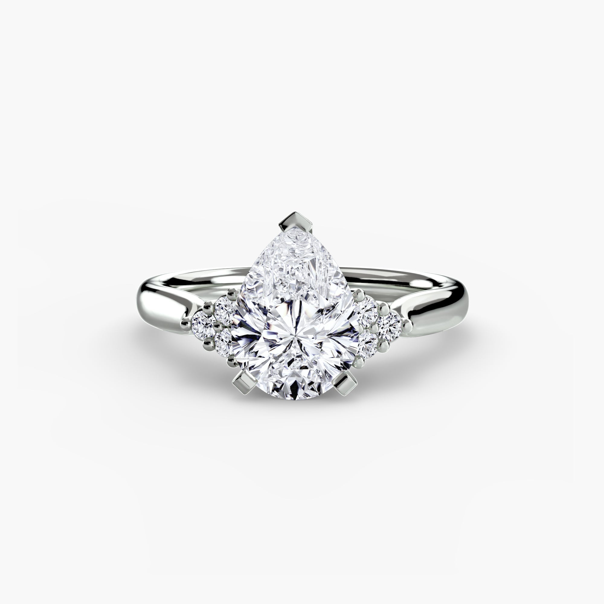 Solitaire with Cluster Shoulders 2 The Perfect Carat