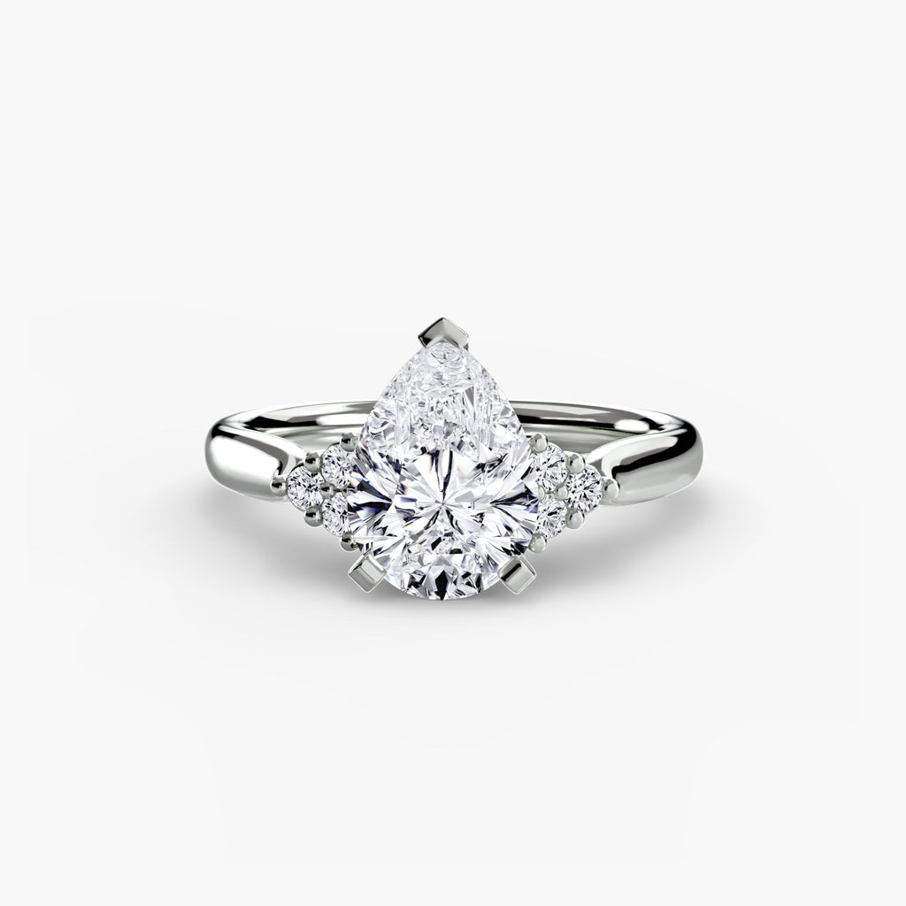 Solitaire with Cluster Shoulders 2 The Perfect Carat