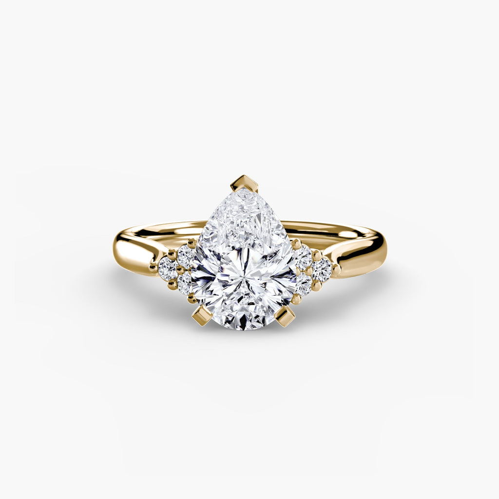 Solitaire with Cluster Shoulders 2 The Perfect Carat