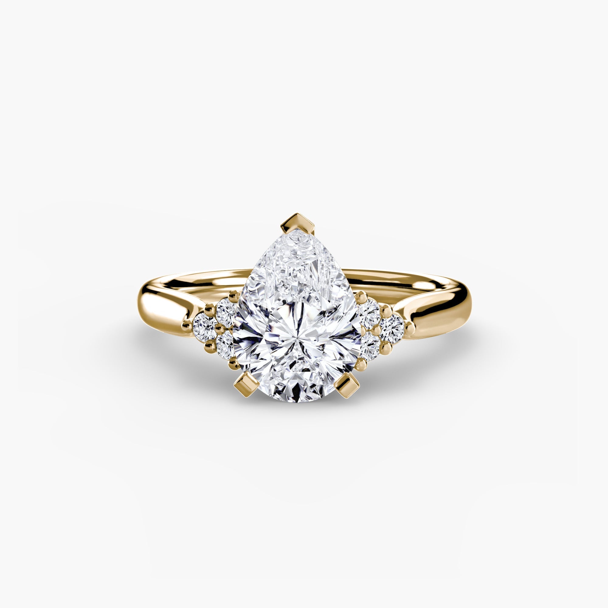 Solitaire with Cluster Shoulders 2 The Perfect Carat