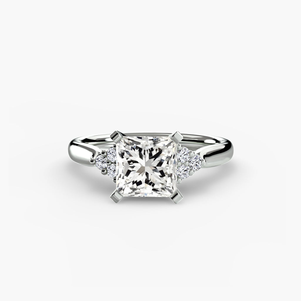 Solitaire with Cluster Shoulders 2 The Perfect Carat