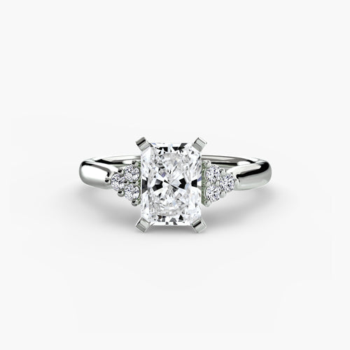 Solitaire with Cluster Shoulders 2 The Perfect Carat