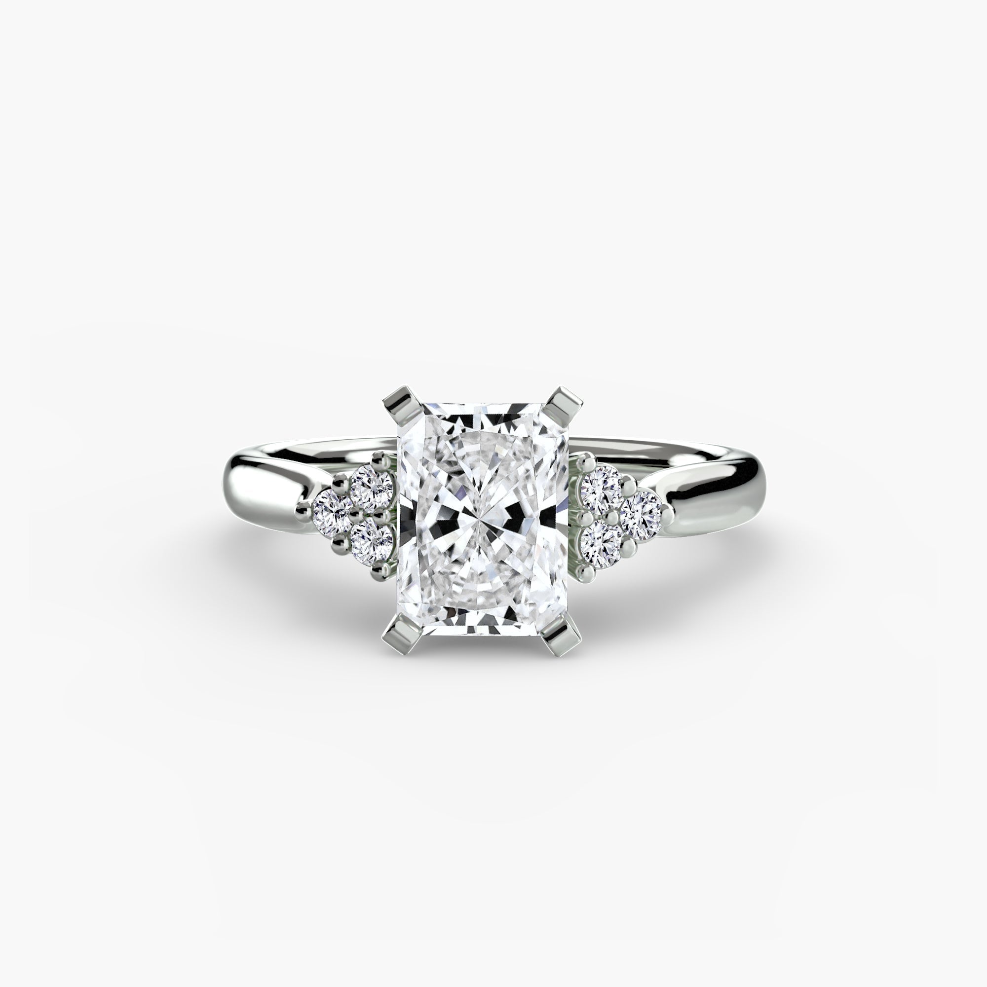 Solitaire with Cluster Shoulders 2 The Perfect Carat