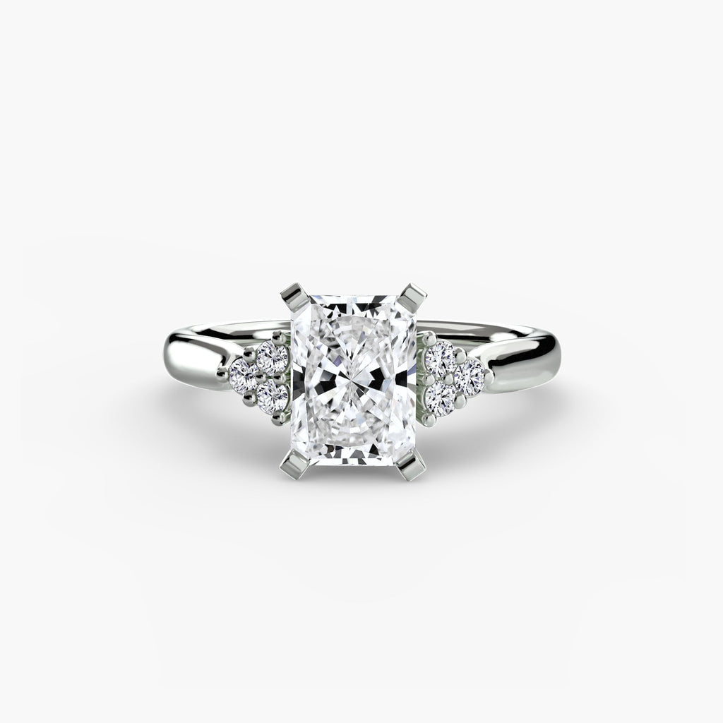 Solitaire with Cluster Shoulders 2 The Perfect Carat