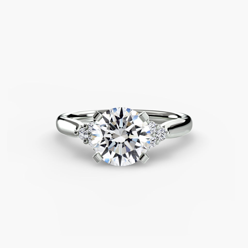 Solitaire with Cluster Shoulders 2 The Perfect Carat