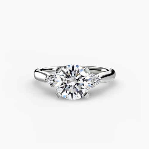 Solitaire with Cluster Shoulders 2 The Perfect Carat