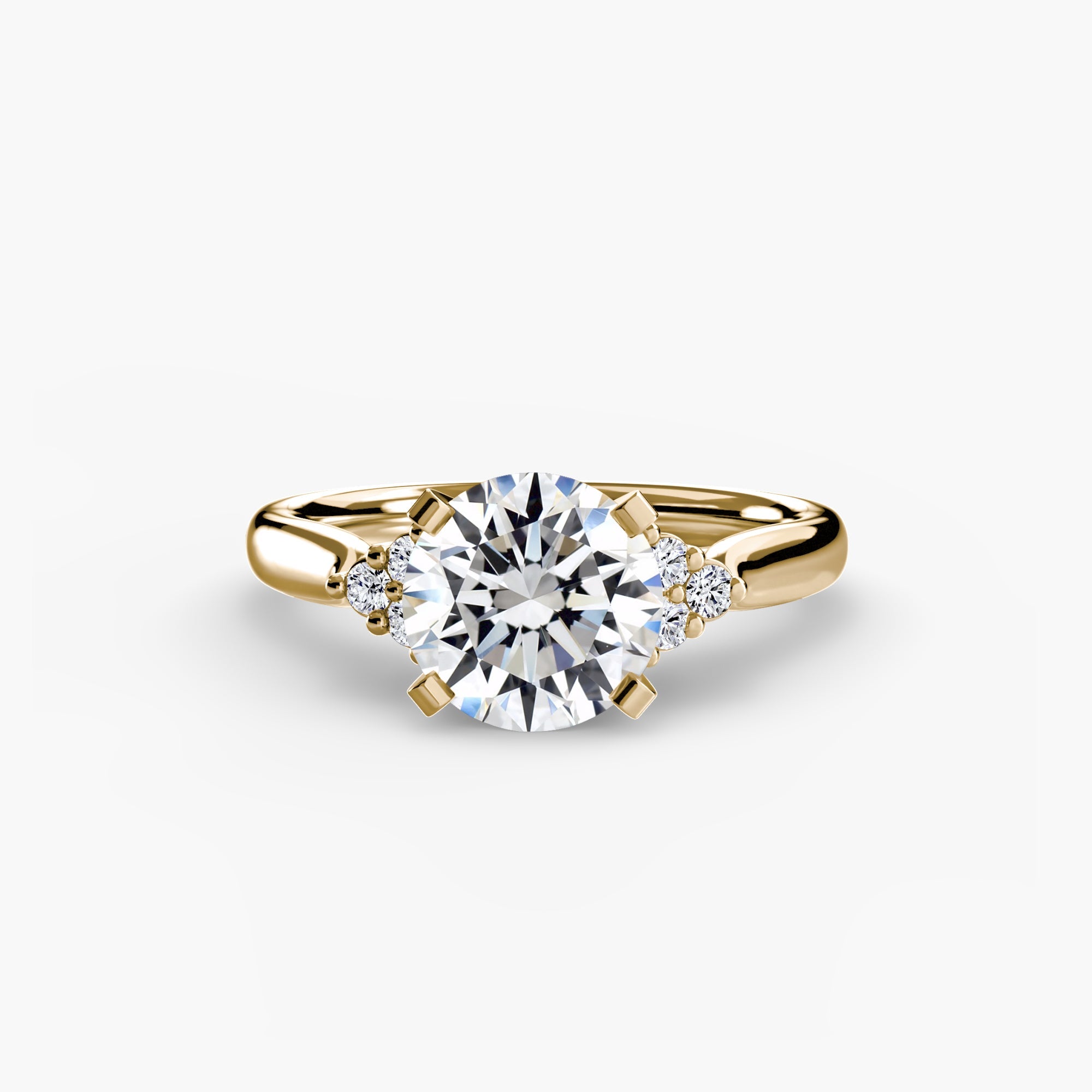Solitaire with Cluster Shoulders 2 The Perfect Carat
