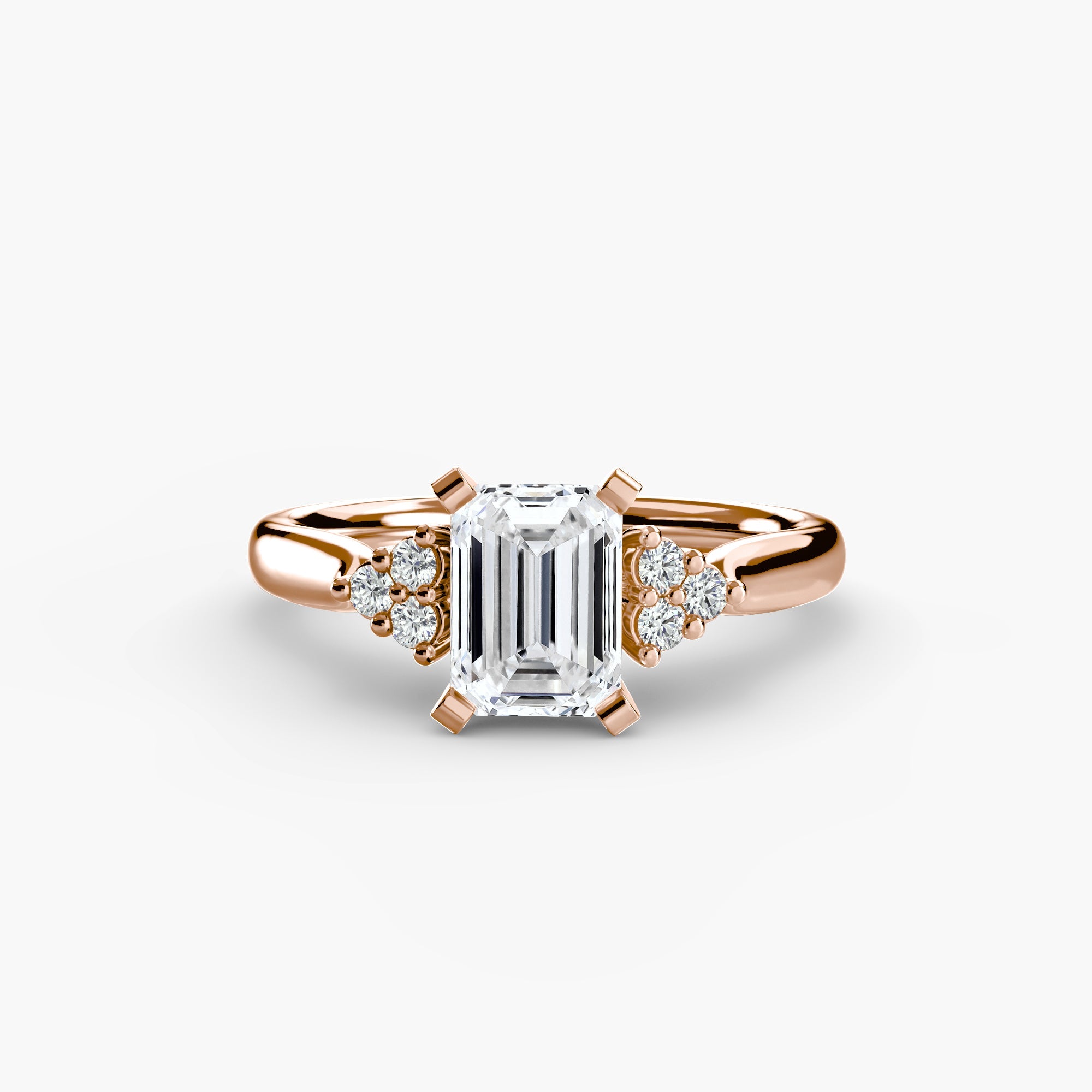 Solitaire with Cluster Shoulders 2 The Perfect Carat