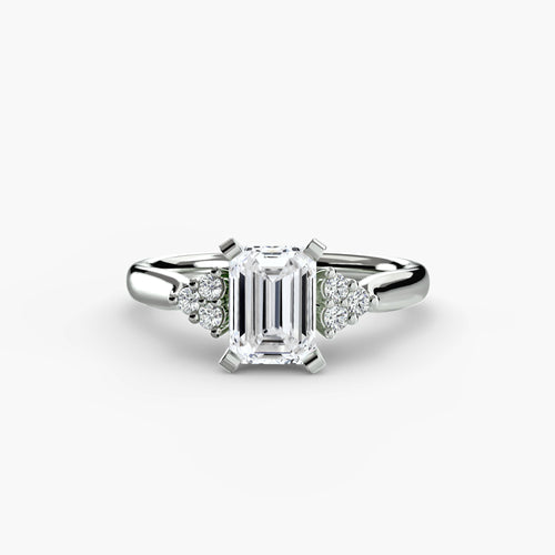 Solitaire with Cluster Shoulders 2 The Perfect Carat