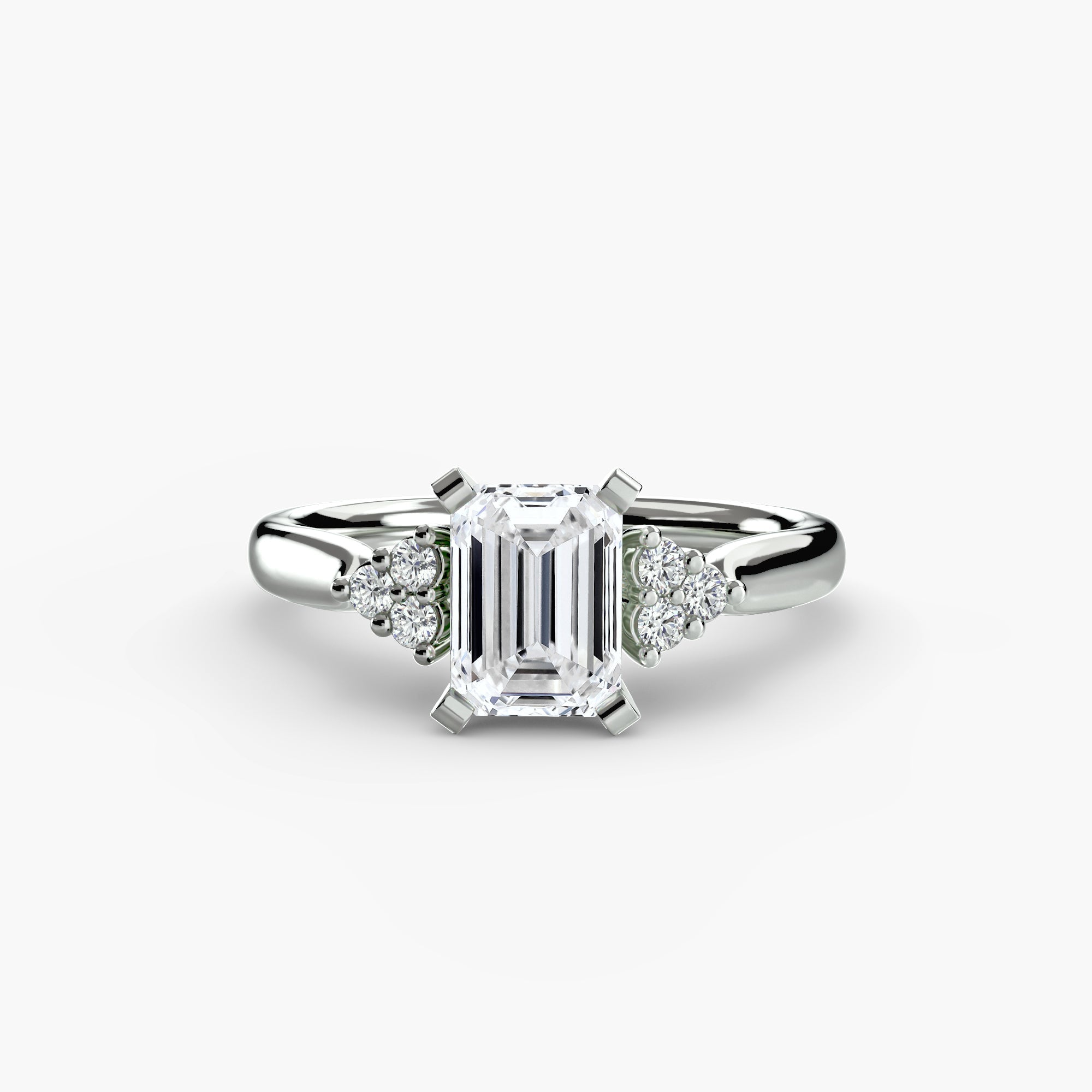 Solitaire with Cluster Shoulders 2 The Perfect Carat