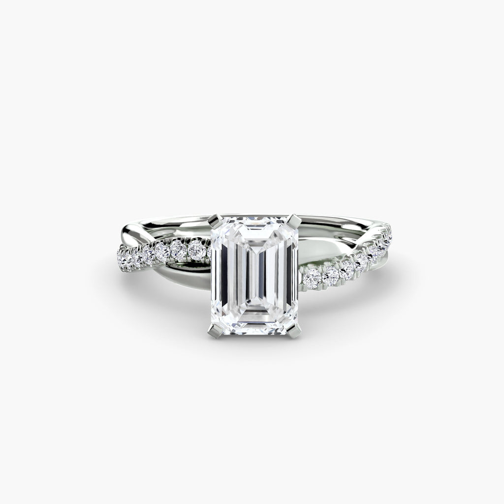 The Emerald Twist Pavé Ring The Perfect Carat