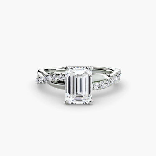 The Emerald Twist Pavé Ring The Perfect Carat