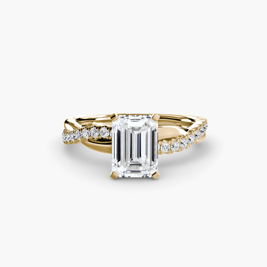 The Emerald Twist Pavé Ring The Perfect Carat
