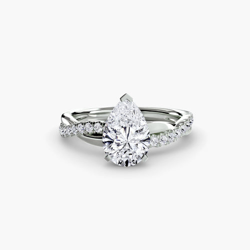 The Emerald Twist Pavé Ring The Perfect Carat