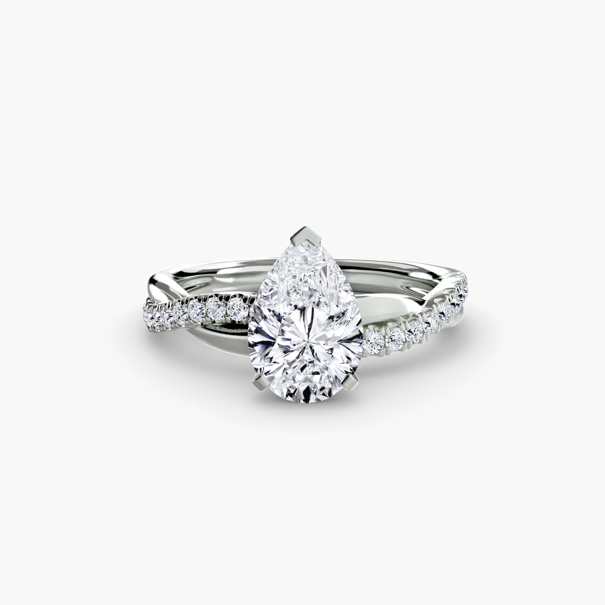 The Emerald Twist Pavé Ring The Perfect Carat