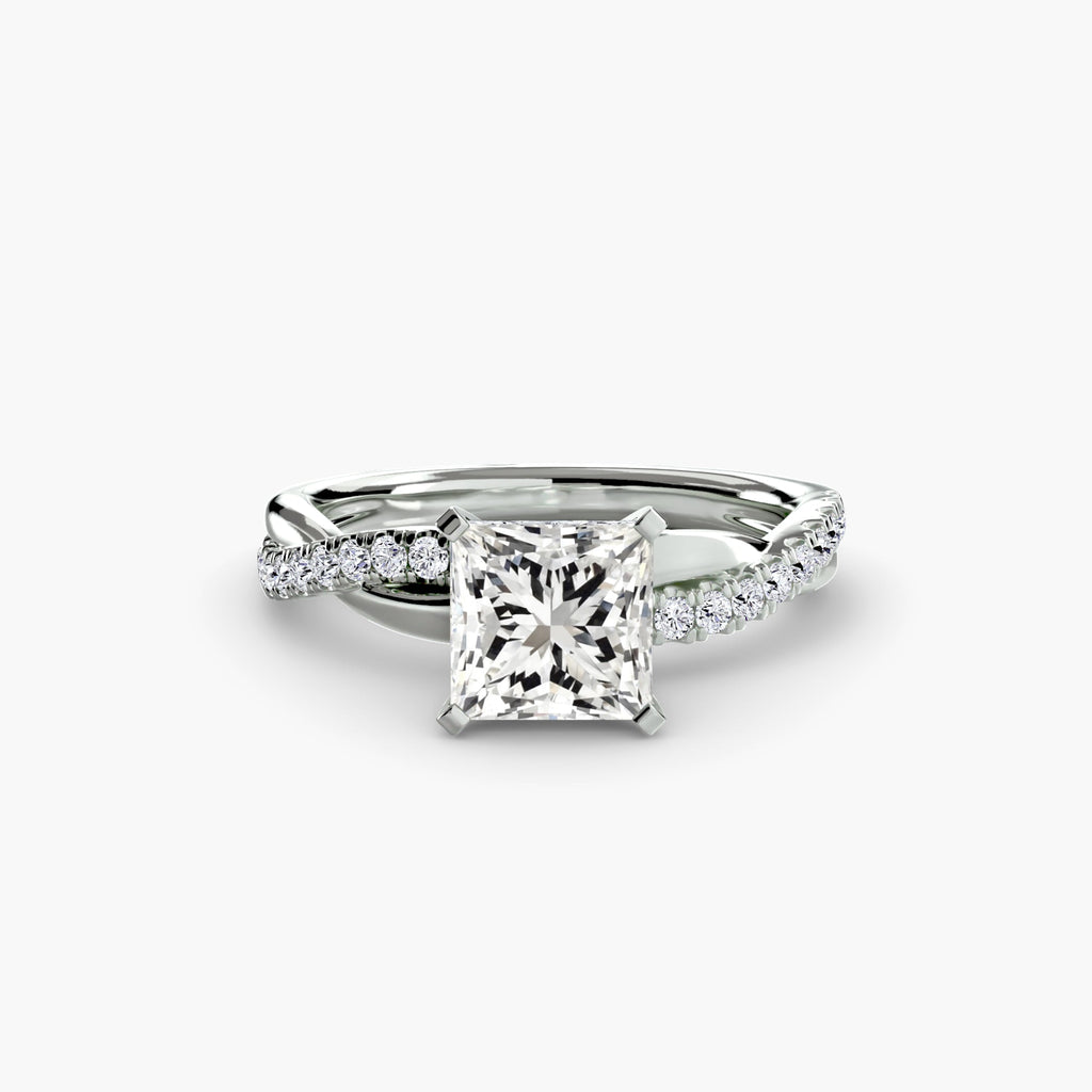 The Emerald Twist Pavé Ring The Perfect Carat