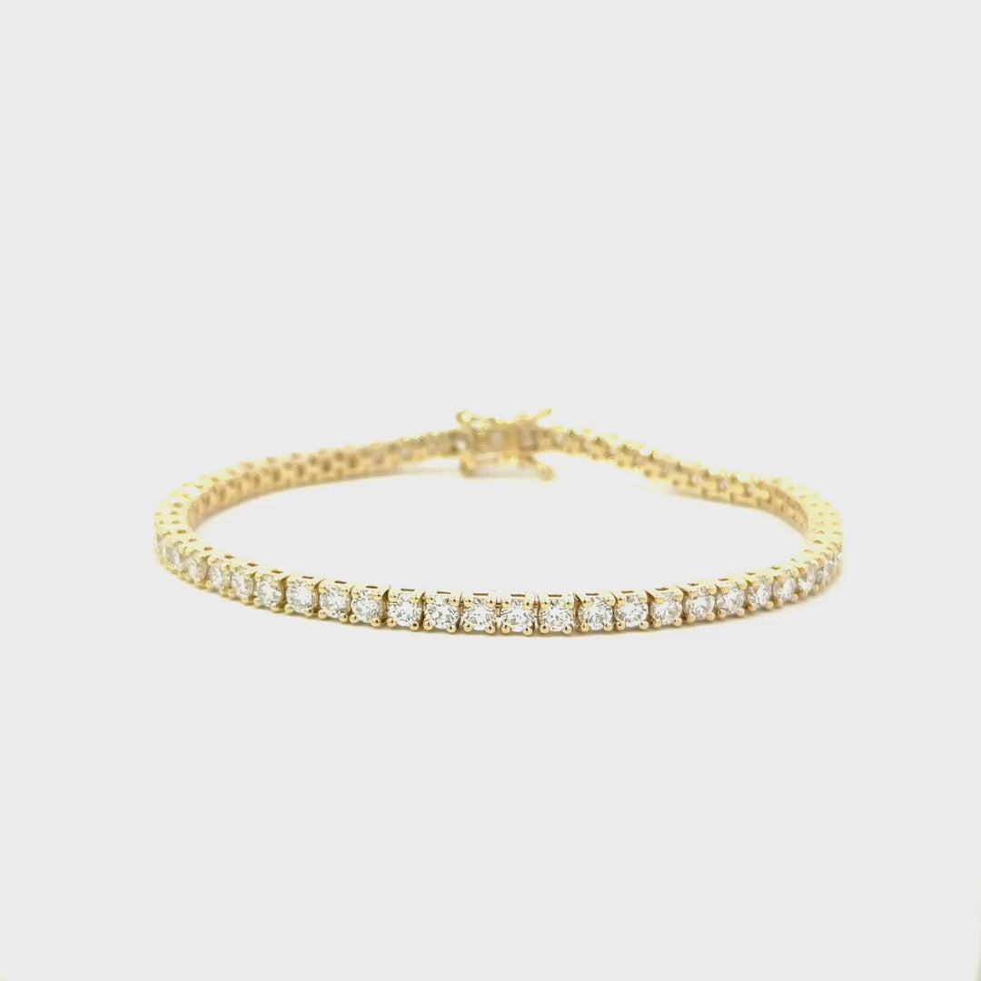 7 Carat Basket 4-Prong Diamond Tennis Bracelet