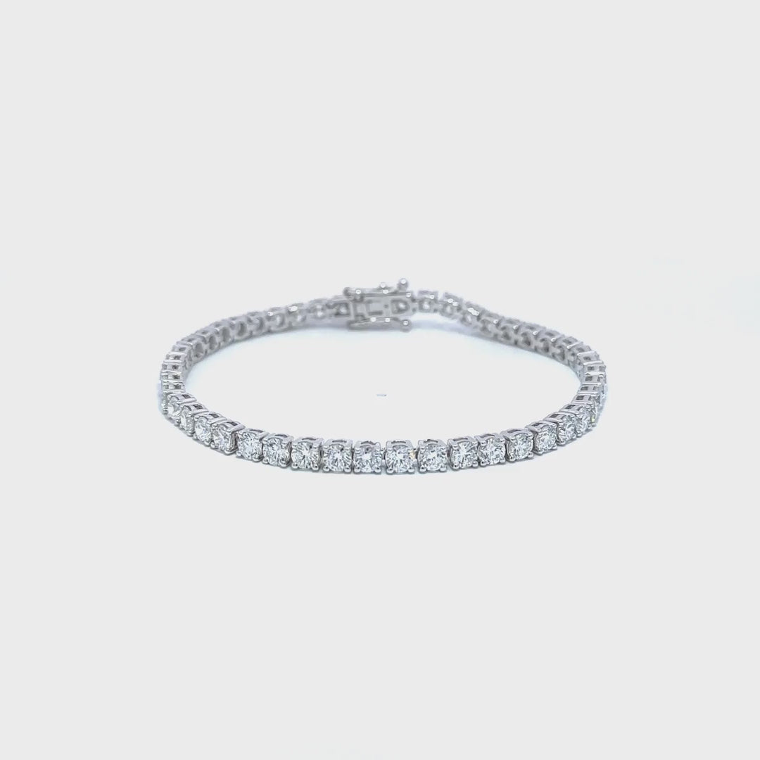 7 Carat Basket 4-Prong Diamond Tennis Bracelet