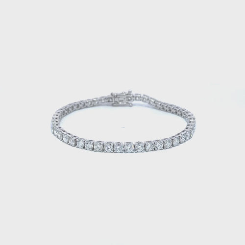 7 Carat Basket 4-Prong Diamond Tennis Bracelet