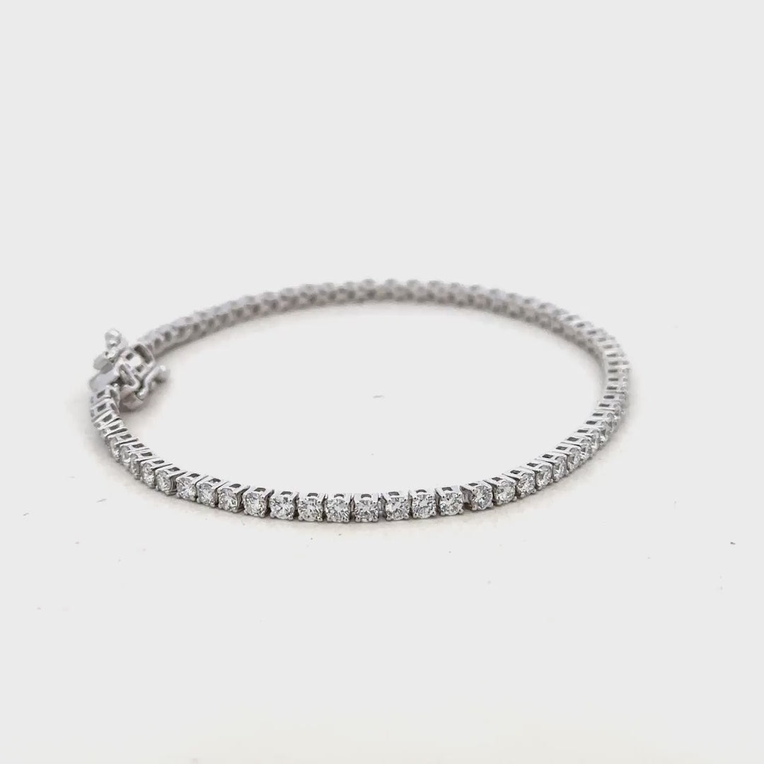 3 Carat Basket 4-Prong Diamond Tennis Bracelet