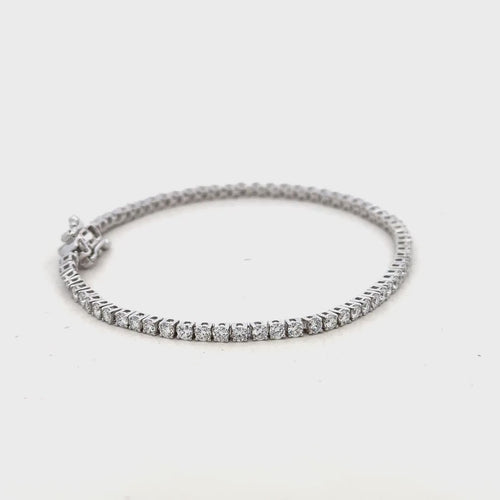 3 Carat Basket 4-Prong Diamond Tennis Bracelet